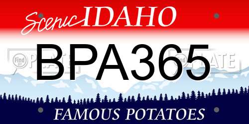 BPA365 Idaho License Plate