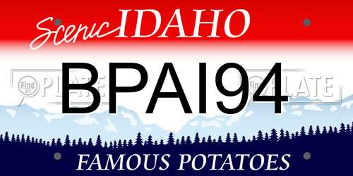 BPAI94 Idaho License Plate