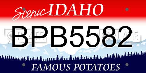 BPB5582 Idaho License Plate