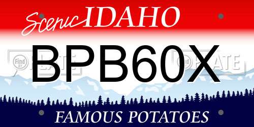 BPB60X Idaho License Plate