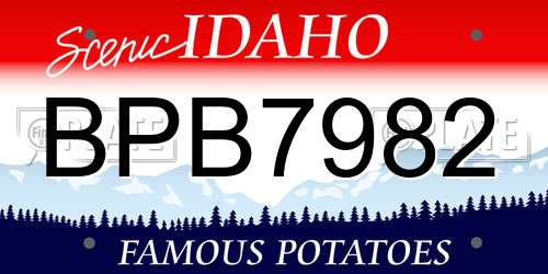 BPB7982 Idaho License Plate