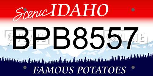 BPB8557 Idaho License Plate