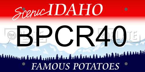 BPCR40 Idaho License Plate