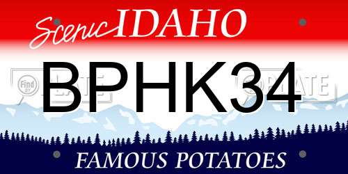 BPHK34 Idaho License Plate