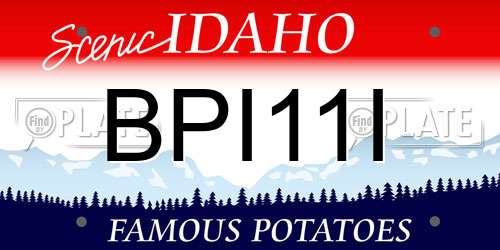 BPI11I Idaho License Plate