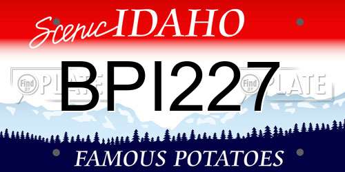 BPI227 Idaho License Plate