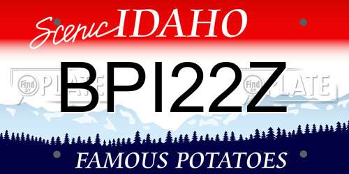 BPI22Z Idaho License Plate