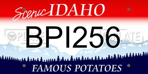 BPI256 Idaho License Plate