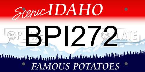 BPI272 Idaho License Plate