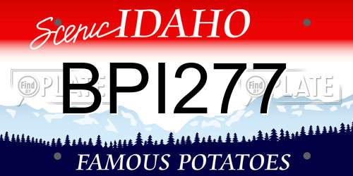 BPI277 Idaho License Plate