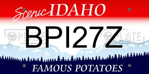 BPI27Z Idaho License Plate