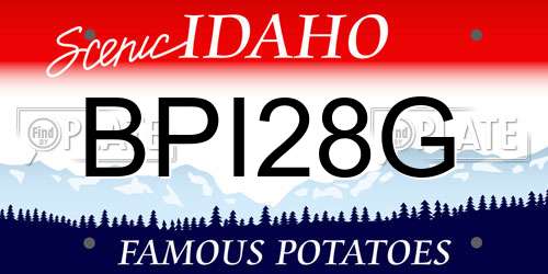BPI28G Idaho License Plate