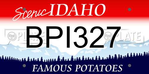BPI327 Idaho License Plate
