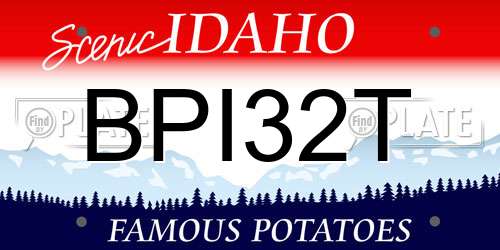BPI32T Idaho License Plate