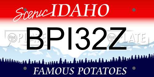 BPI32Z Idaho License Plate
