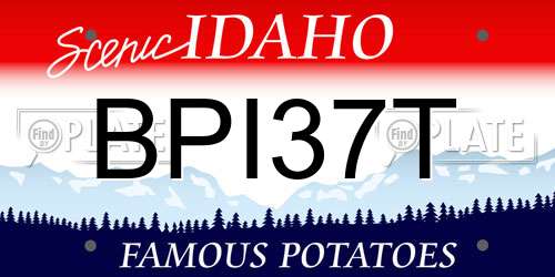 BPI37T Idaho License Plate