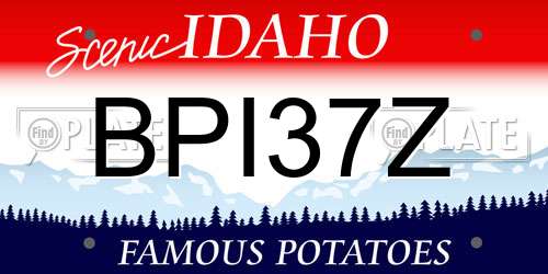 BPI37Z Idaho License Plate