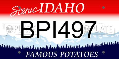 BPI497 Idaho License Plate