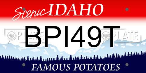 BPI49T Idaho License Plate