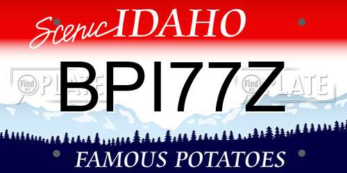 BPI77Z Idaho License Plate