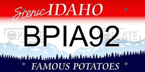 BPIA92 Idaho License Plate