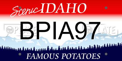 BPIA97 Idaho License Plate