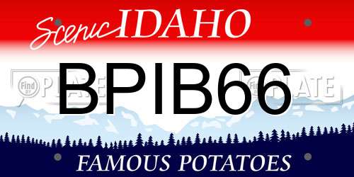 BPIB66 Idaho License Plate
