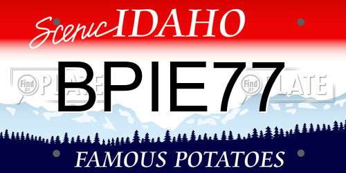 BPIE77 Idaho License Plate