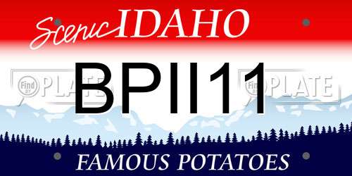 BPII11 Idaho License Plate