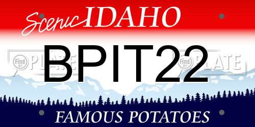 BPIT22 Idaho License Plate