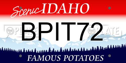 BPIT72 Idaho License Plate