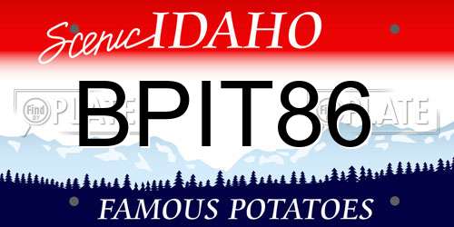BPIT86 Idaho License Plate