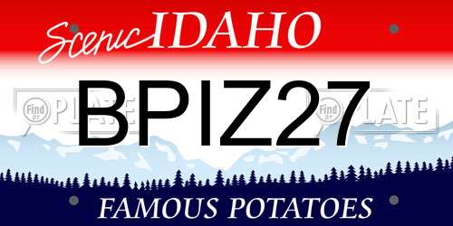 BPIZ27 Idaho License Plate