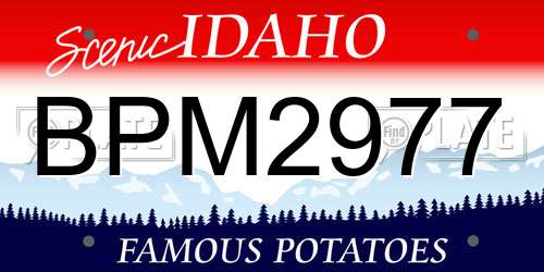 BPM2977 Idaho License Plate