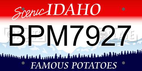BPM7927 Idaho License Plate