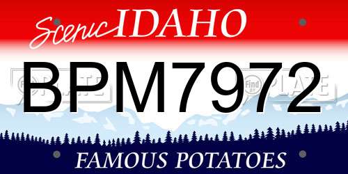 BPM7972 Idaho License Plate