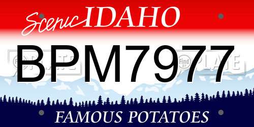 BPM7977 Idaho License Plate