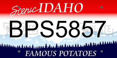 BPS5857 Idaho License Plate