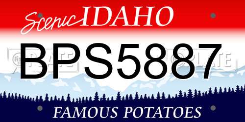 BPS5887 Idaho License Plate