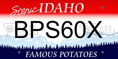 BPS60X Idaho License Plate