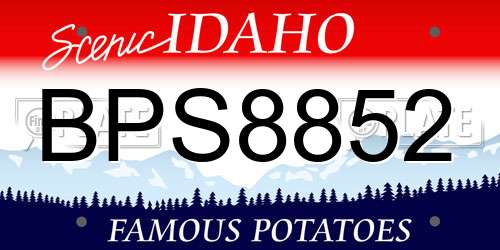 BPS8852 Idaho License Plate