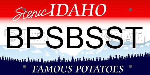 BPSBSST Idaho License Plate