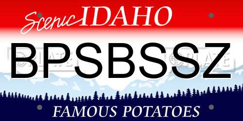 BPSBSSZ Idaho License Plate