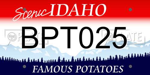 BPT025 Idaho License Plate
