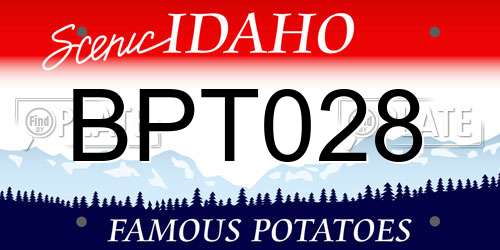 BPT028 Idaho License Plate