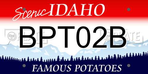 BPT02B Idaho License Plate