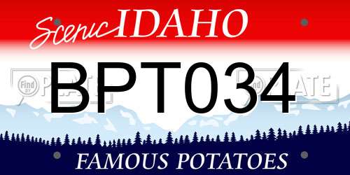 BPT034 Idaho License Plate