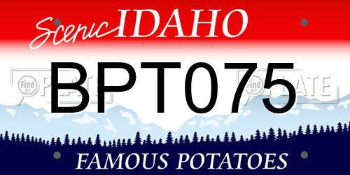 BPT075 Idaho License Plate