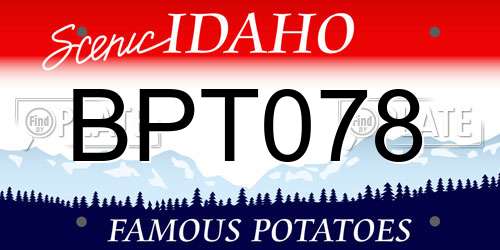BPT078 Idaho License Plate