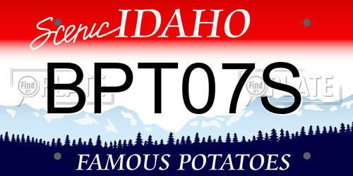 BPT07S Idaho License Plate